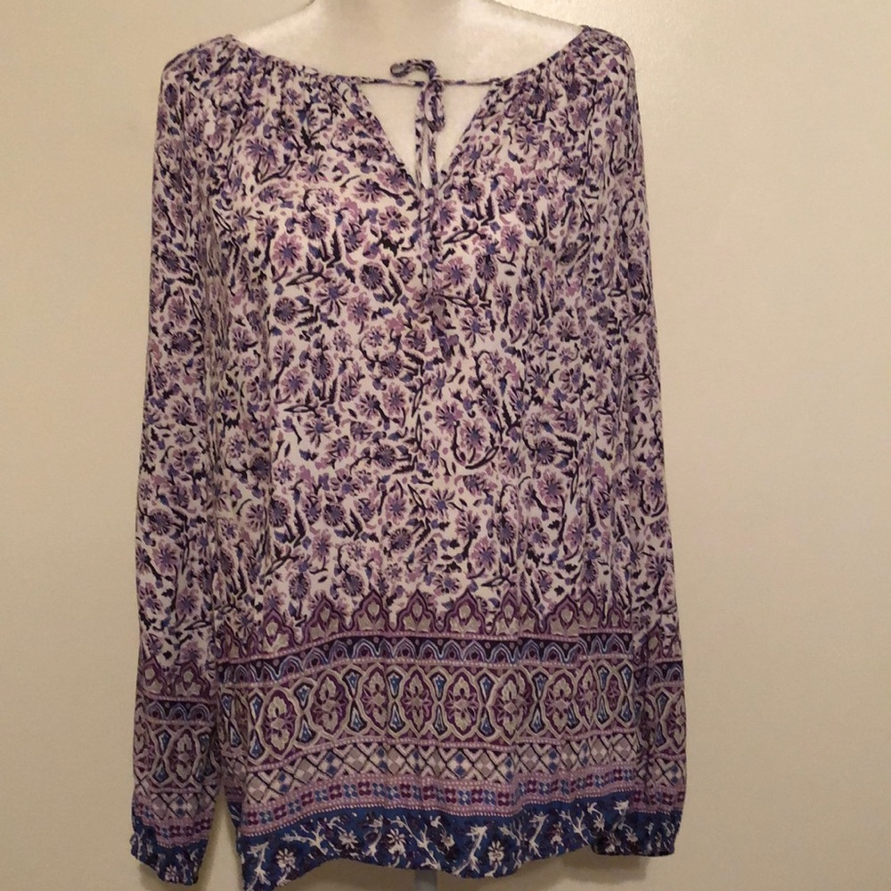 Purple Lucky Brand Blouse Size Large